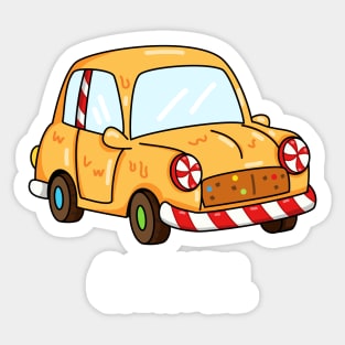 Car-amel Funny Candy Pun Sticker